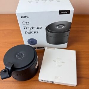 Pura Car Smart Fragrance Diffuser Black with New Car Scent Refill Open Air Tech